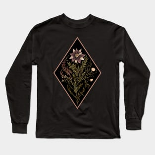 Gothic Diamond Flower Long Sleeve T-Shirt